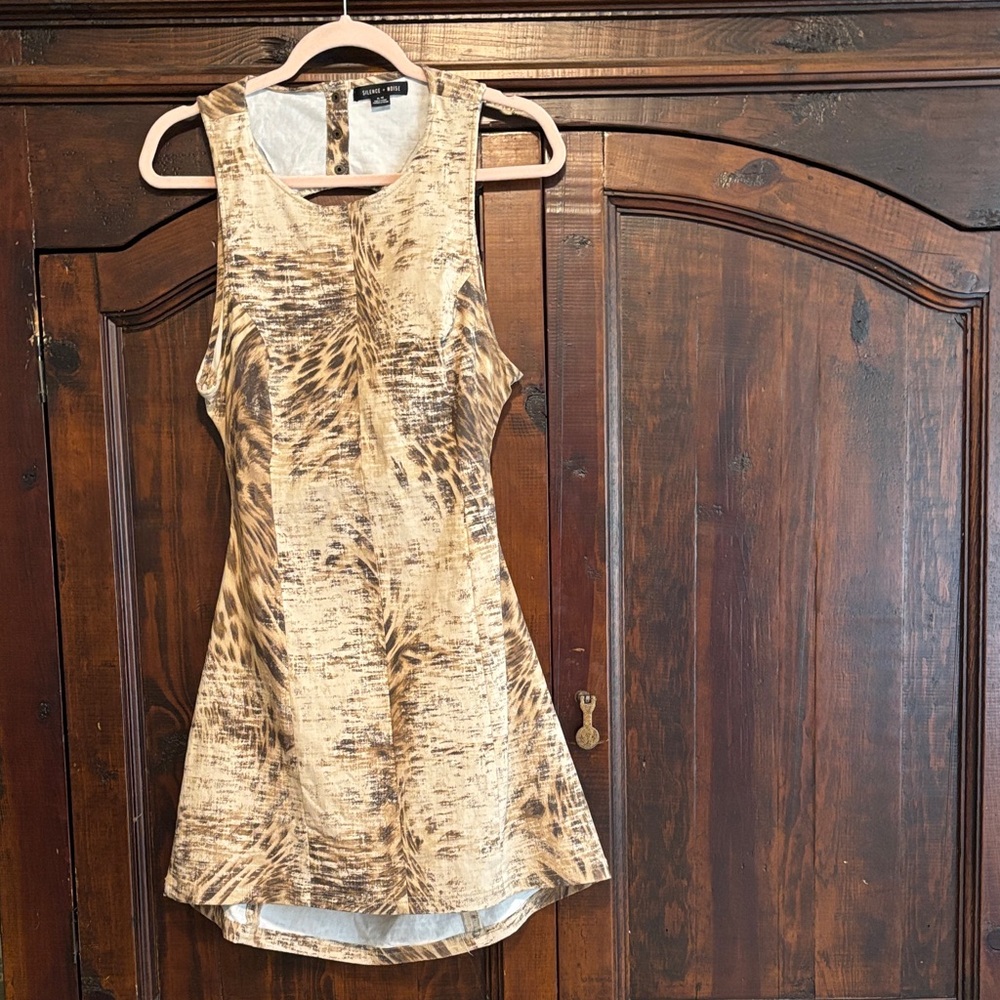 Silence + Noise Tan Backless Dress